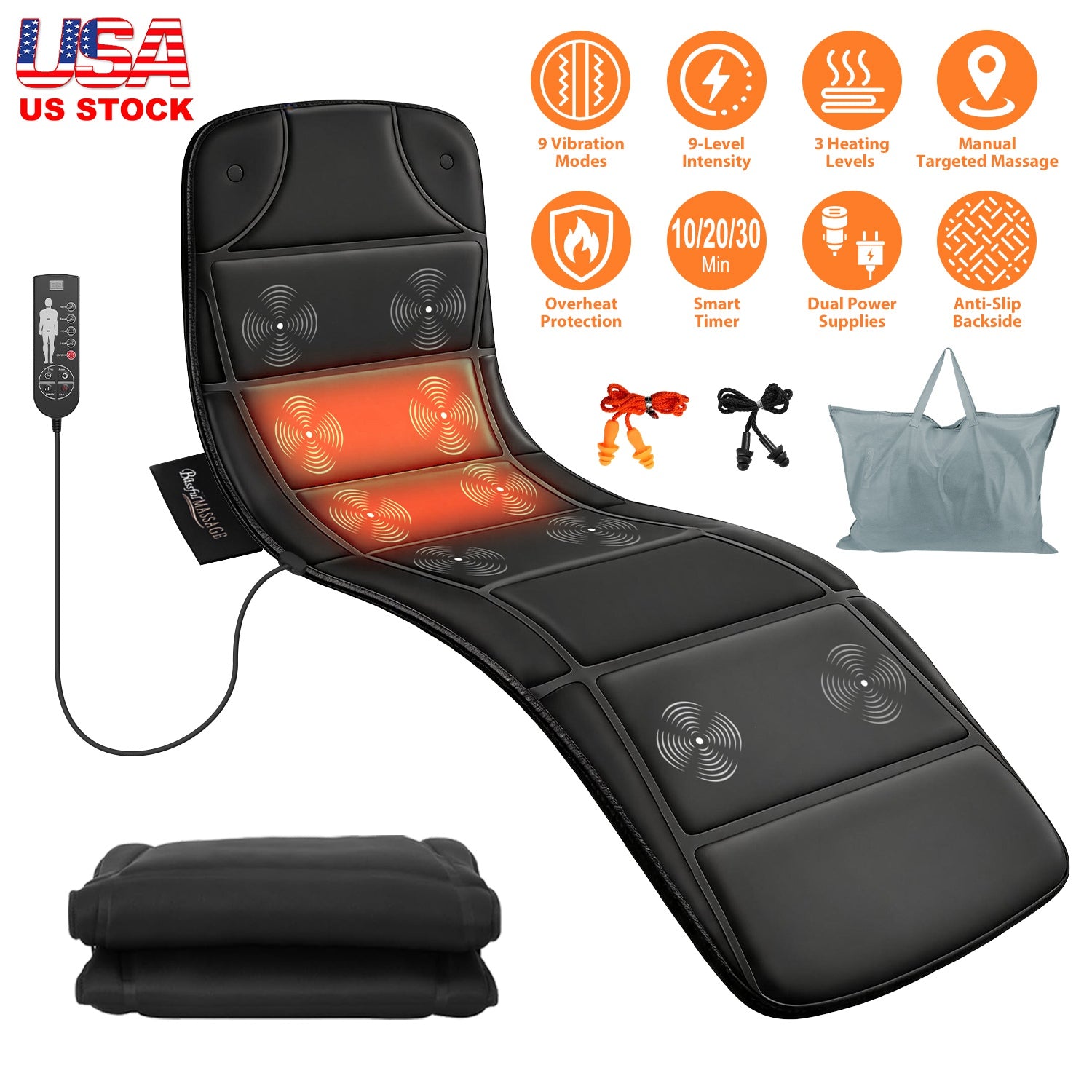 LONGÉ Revive — Full Body Vibration & Heat Massage Mat
